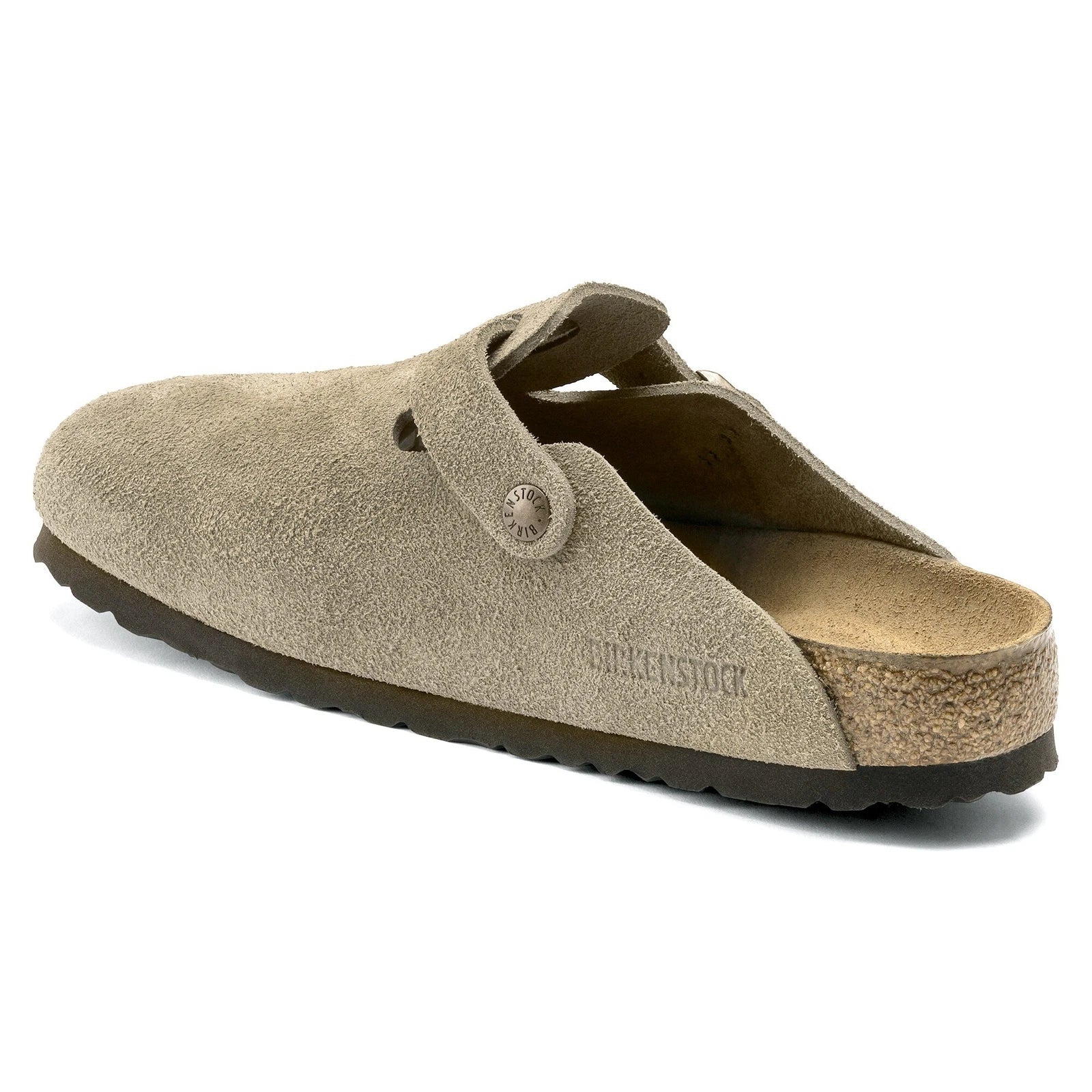 Birkenstock boston suede leather narrow fit 'taupe' 0060461 - khaki